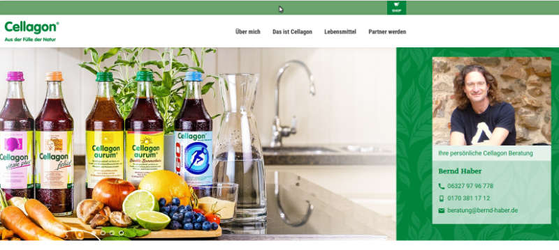 CELLAGON Website Screenshot